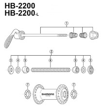 Ašis priekinė Shimano HB-RM50 (juoda)