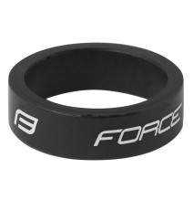 Vairo kolonėlės žiedas FORCE Logo 1 1/8", 10 mm (aliuminis, juodas)