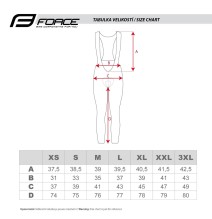 Kelnės FORCE Spring su paminkštinimu, (juodos) dydis XL (+5 iki +15)