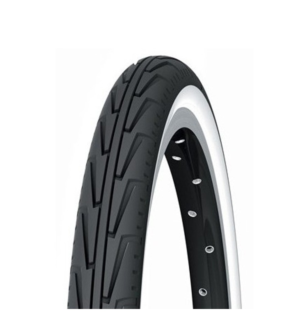 Padanga Michelin Junior City 24x1 3/8x1 1/4 (32-540) su baltu šonu