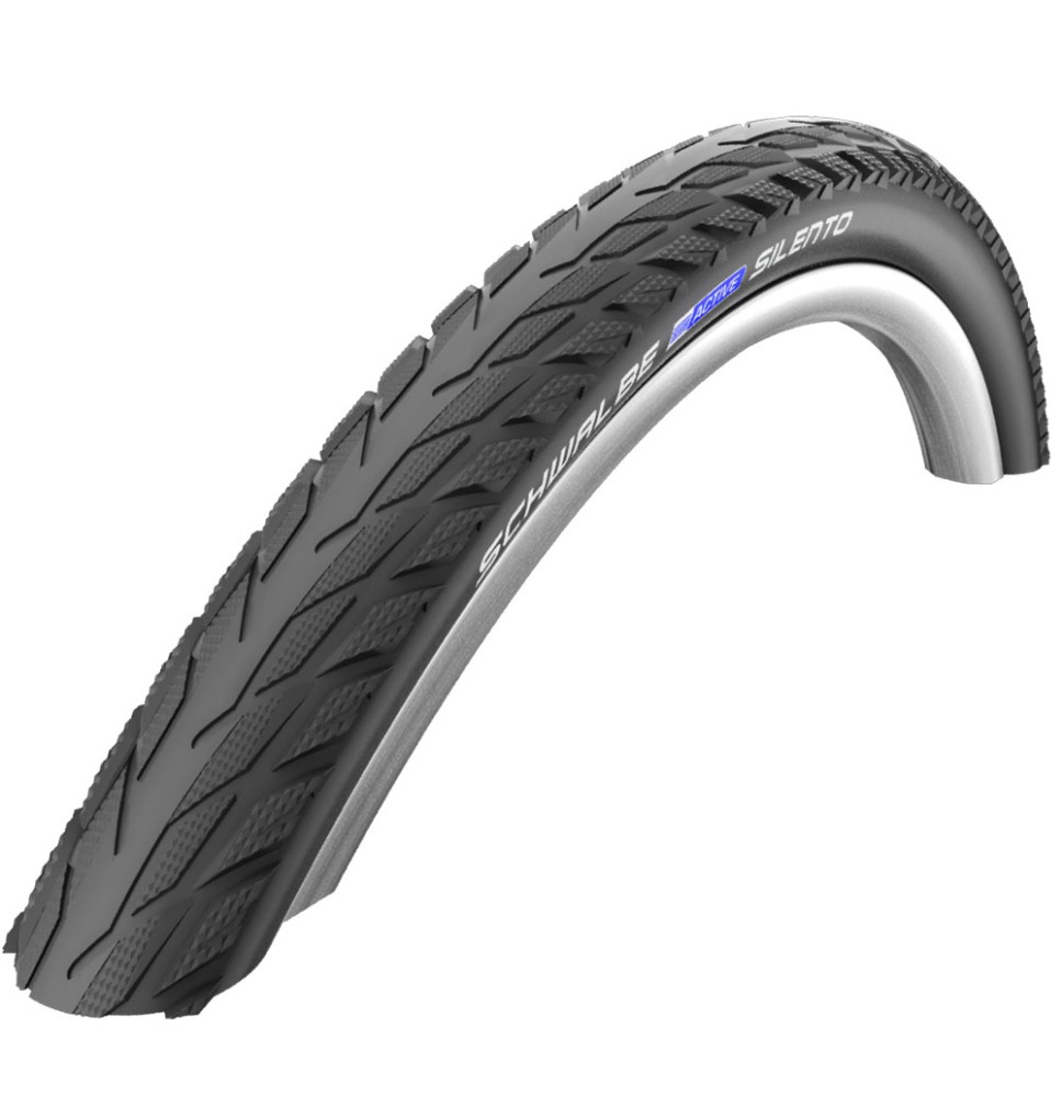 Padanga Schwalbe 700x40 (42-622) SILENTO juoda/atspindinti juostelė