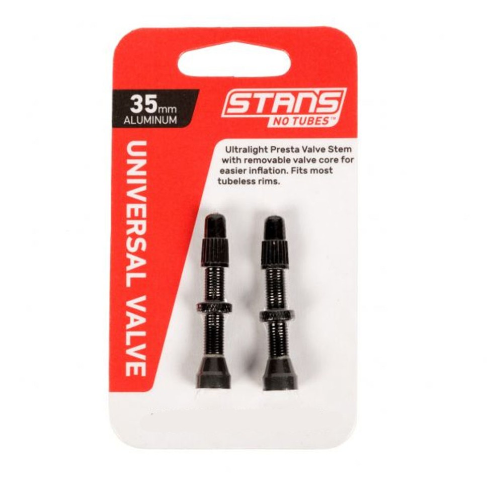 Ventiliai Stan's NoTubes bekamerinėms padangoms 35mm (juodi)