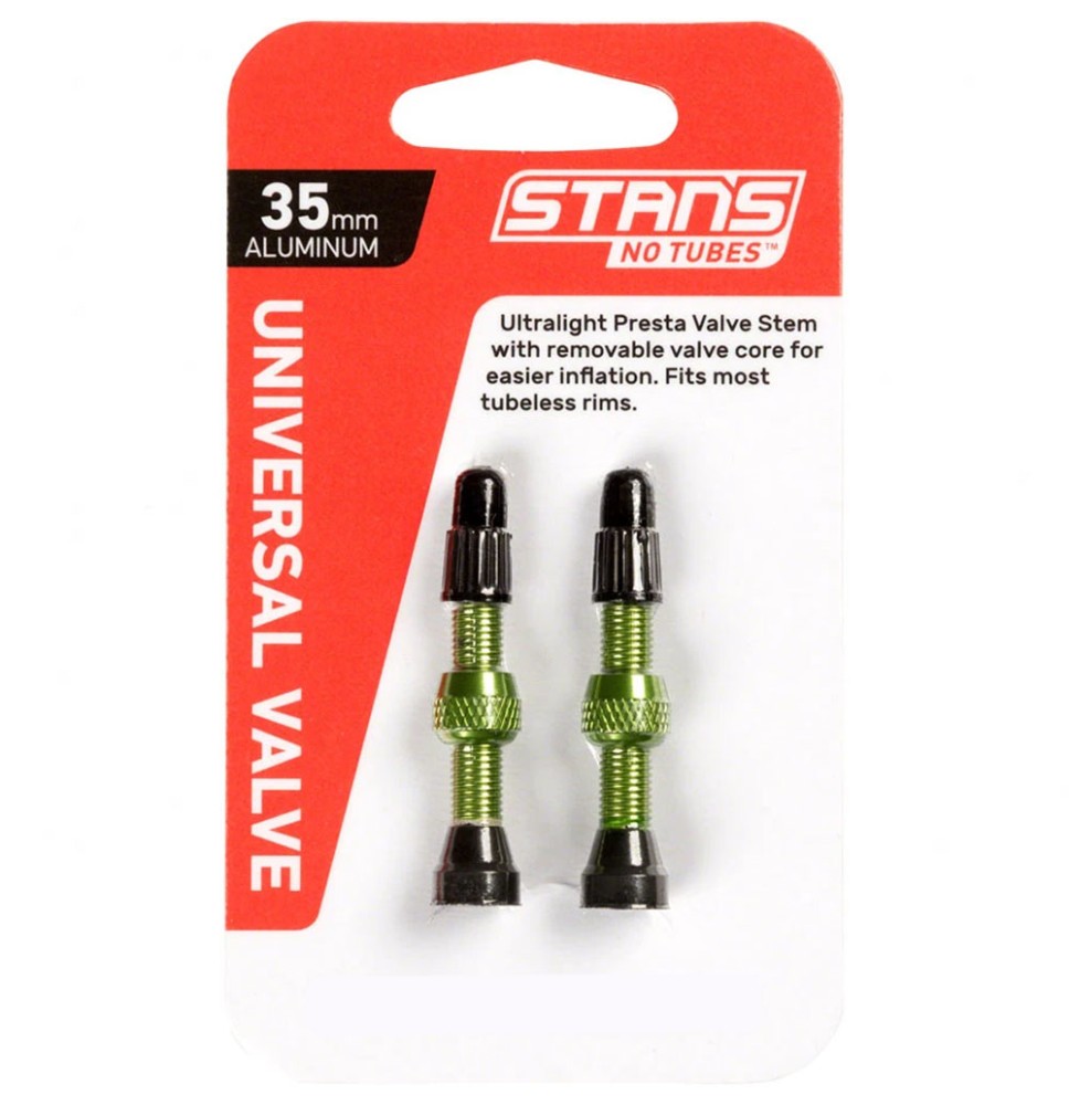 Ventiliai Stan's NoTubes bekamerinėms padangoms 35mm (žali)