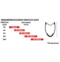 Ventiliai Stan's NoTubes bekamerinėms padangoms 35mm (sidabriniai)