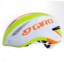 Šalmas GIRO Air Attack Shield, S, 51-55cm (baltas/oranžinis/geltonas)