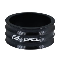 Vairo kolonėlės žiedas FORCE Logo 1 1/8", 15 mm, AHEAD (aliuminis, juodas)