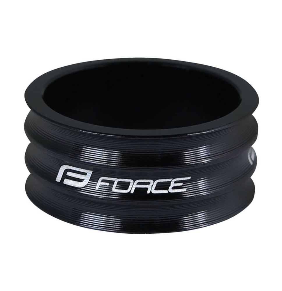 Vairo kolonėlės žiedas FORCE Logo 1 1/8", 15 mm, AHEAD (aliuminis, juodas)