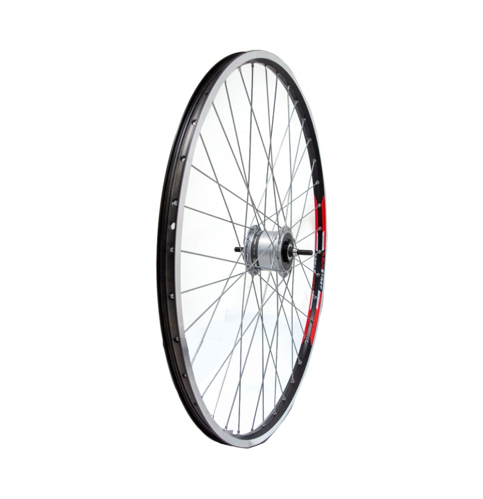 Priekinis ratas 28/29" HL20DD ratlankis, V-Tipo stabdžiai 36H, Shimano 2R35-E stebulė su dinama  6V