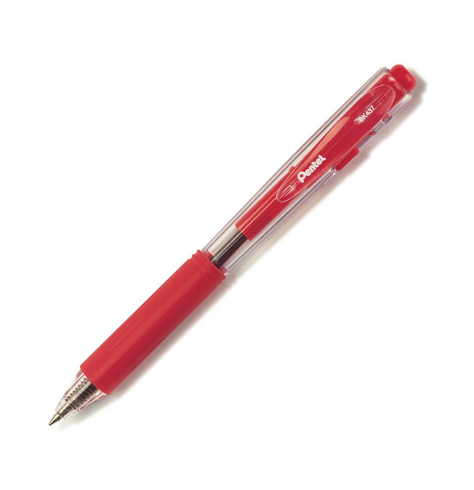 Automatinis tušinukas PENTEL BK437, 0.7 mm., raudona