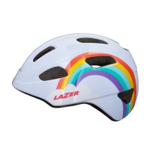 Šalmas LAZER Pnut KC Rainbow, 46-52cm (baltas)