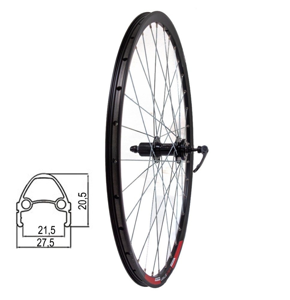 Galinis ratas 28/29" Sunstart disc ratlankis, 32H, 8-11 pav. U-link stebulė