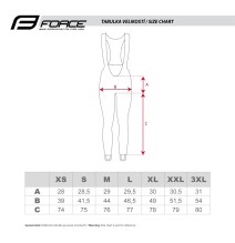 Kelnės su petnešom FORCE Spike, su paminkštinimu (juoda/balta) XL (+5 °C iki +15 °C)