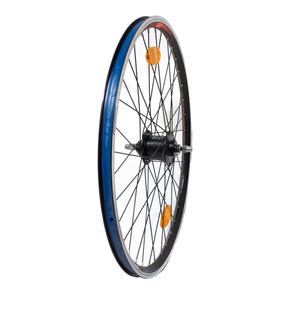 Priekinis ratas 26" TwentySix V-tipo stabdžiams, Shimano dinama, 36H, su varžt. (juodas)