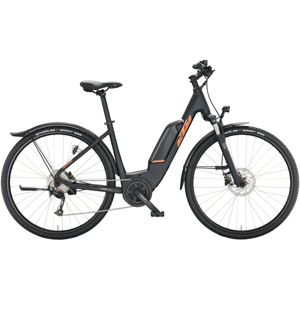 Elektrinis KTM Macina CROSS P510 9G 28" dydis 17" (43cm) (juoda/oranžinė)