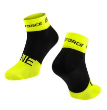 Kojinės trumpos FORCE ONE, (fluorescencinė/juoda) 42-47 (L-XL)