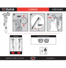 Amortizatoriaus pompa ZEFAL SHOCK, 25 bar (360 PSI), 235g