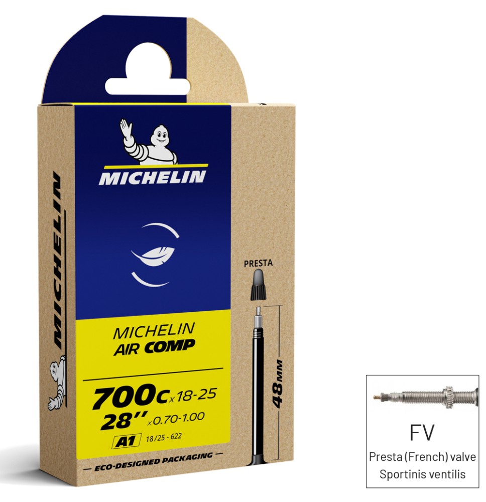 Kamera MICHELIN AIR COMP ULTRALIGHT 28" GAL-FV 48MM 700x18/25