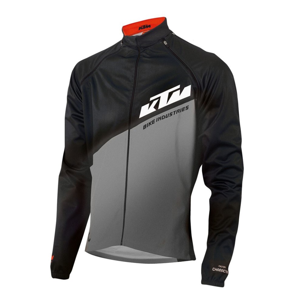 Neperpučiama striukė KTM Factory Character, nusegamos rankovės (juoda/pilka) 3XL