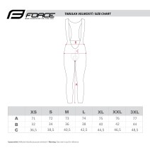 Kelnės Bib su petnešom FORCE Reflex Line su paminkštinimu (juoda) XL (0 ° C iki +10 ° C)