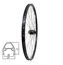 Priekinis ratas 28" 32H, YAK3SIX, dinama 6V 3W, disk. stabdžiam, Thru Axle