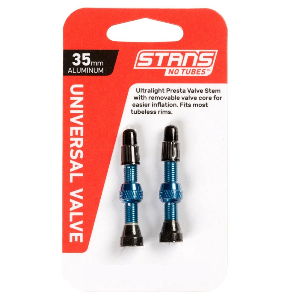 Ventiliai Stan's NoTubes bekamerinėms padangoms 35mm (mėlyni)