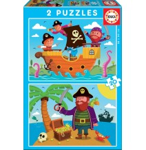 2 dėlionės (puzzle) 2x20 PIRATES 3-5 metų