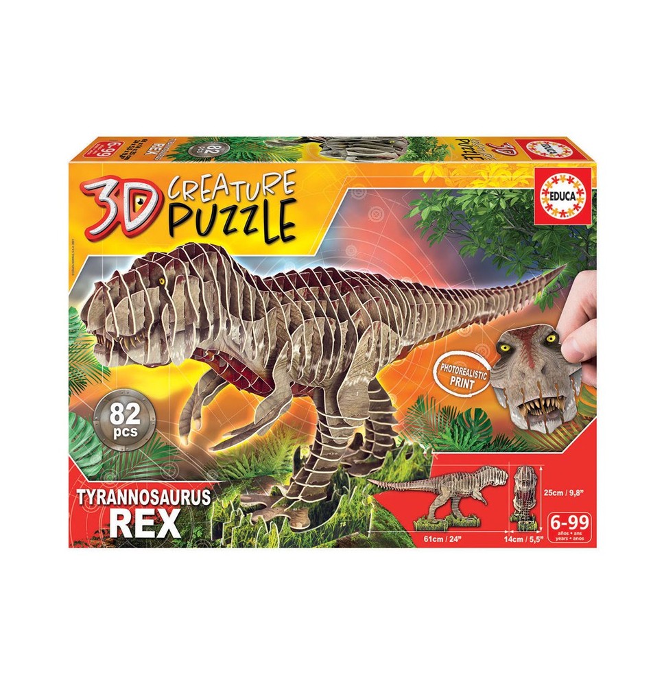 Dėlionė 3D T-REX  6-99 metų