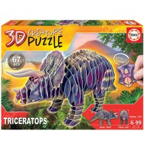 Dėlionė 3D TRICERTOPAS  6-99 metų