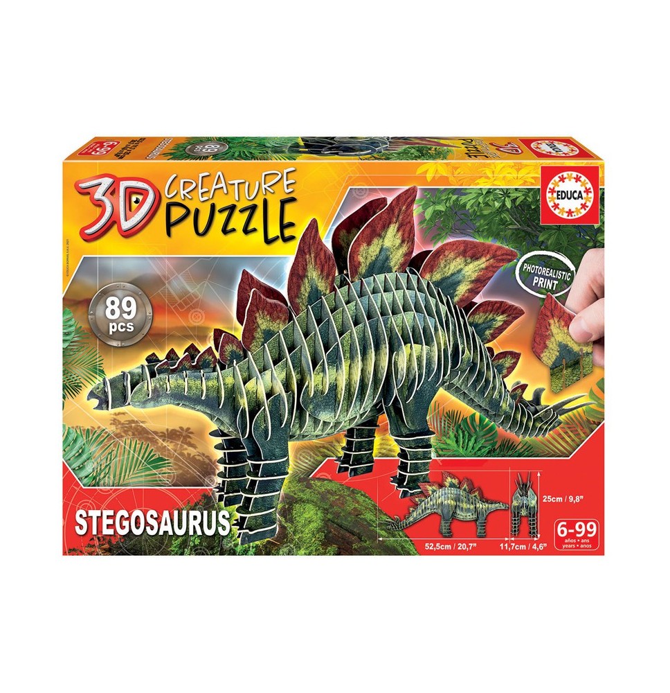 Dėlionė 3D STEGOSAURAS  6-99 metų