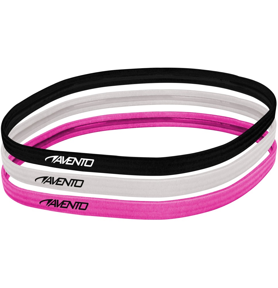 Plaukų juosta AVENTO 44AA 3vnt Pink/Black/White