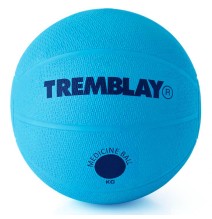 Svorinis kamuolys TREMBLAY Medicine Ball 1kg D17,5cm Blue mėtymui