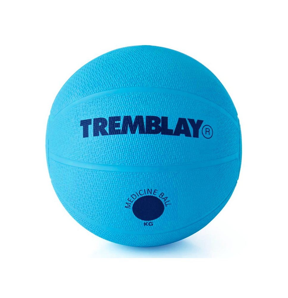 Svorinis kamuolys TREMBLAY Medicine Ball 1kg D17,5cm Blue mėtymui