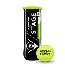 Teniso kamuol. DUNLOP STAGE 1 GREEN 3-tube ITF