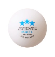 Stalo teniso kamuoliukai DONIC P40+ 3žv. ITTF 120 vnt White