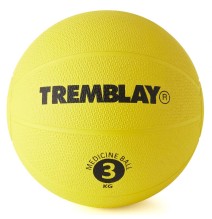 Svorinis kamuolys TREMBLAY Medicine Ball 3kg D23cm Yellow mėtymui