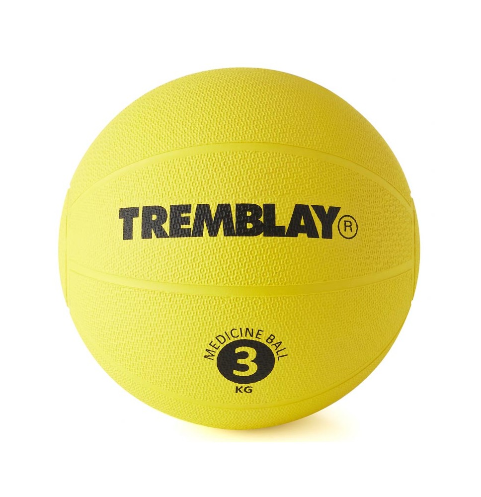 Svorinis kamuolys TREMBLAY Medicine Ball 3kg D23cm Yellow mėtymui