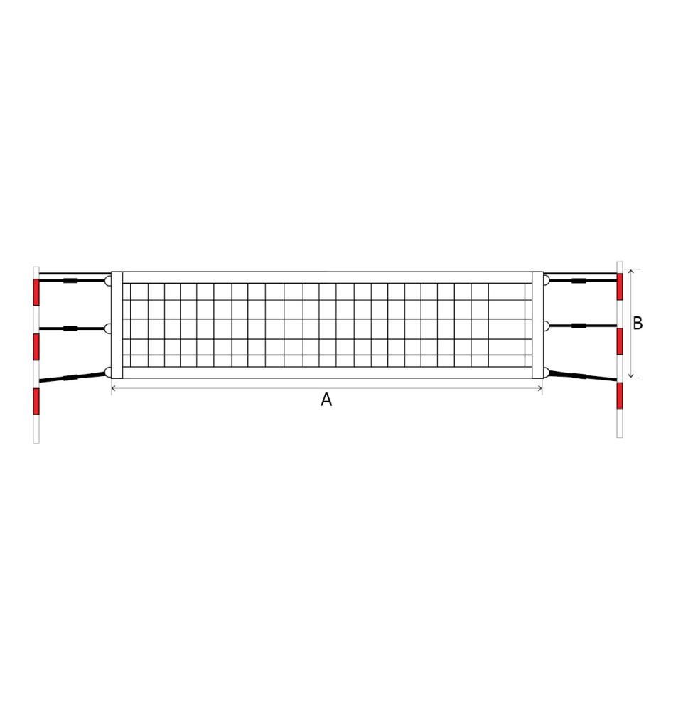 Papl. teniso tinklas POKORNY Sport 8,5x1m 3mm 1vnt