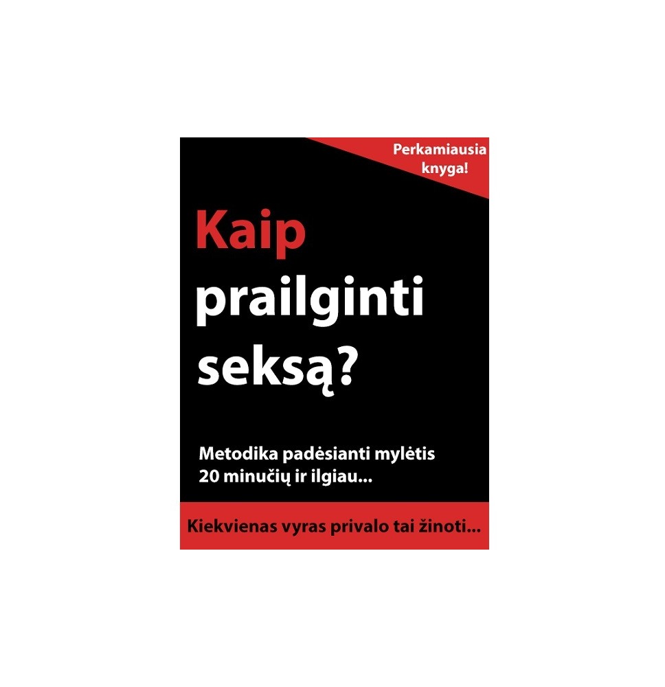 Knyga "Kaip prailginti seksą?"