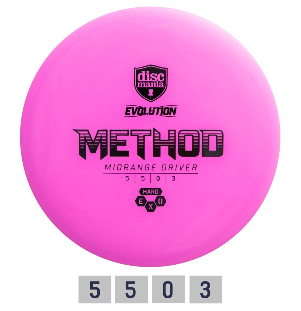 Diskgolfo diskas Midrange Driver HARD EXO METHOD Evolution Pink