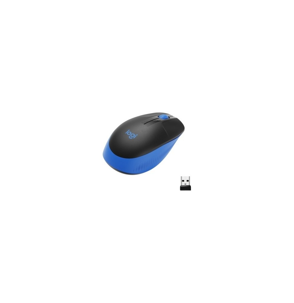 Logitech M190 Full-Size Belaidė pelė, RF Wireless, 1000 DPI, Mėlyna