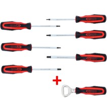 6 dalių atsuktuvų rinkinys KS TOOLS Torx su priedu