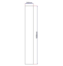 Dušo kabinos šoninis stiklas tiesus 240x1690 grey 3.5.