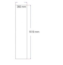 Dušo kabinos šoninis stiklas 360x1518 mm grey KM998 3.139