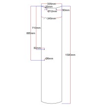 Dušo kabinos durys lenktos 335x1595 grey 2.72. D