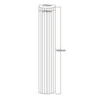 Dušo kabinos šoninis stiklas lenktas 270x1420 (275 mm) dekoras 4.33