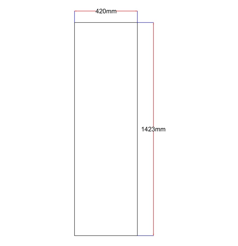 Dušo kabinos šoninis stiklas tiesus 420x1423 matinis fabric  3.29.