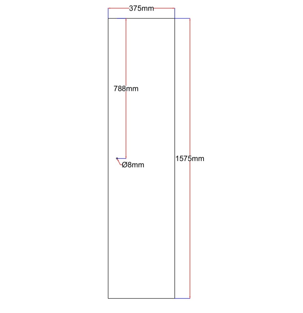 Dušo kabinos durys tiesios 375x1575 grey 1.11. D