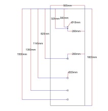 Dušo kabinos galinis stiklas 565x1600 mm juodas 5.29