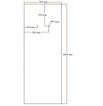 Dušo kabinos galinis stiklas juodas veidrodinis 530x1826 mm 5.33