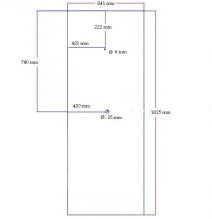 Dušo kabinos galinis stiklas juodas veidrodinis 841x1825 mm 5.32